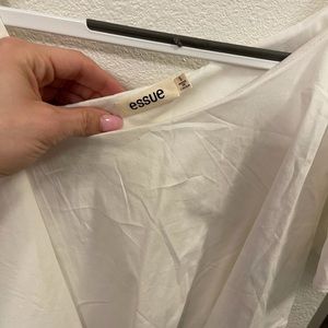 White one shoulder crop top